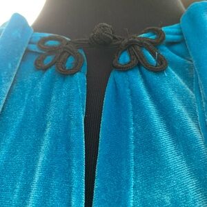 Castle Lane Medieval Renaissance Long Turquoise Blue Hooded Cloak